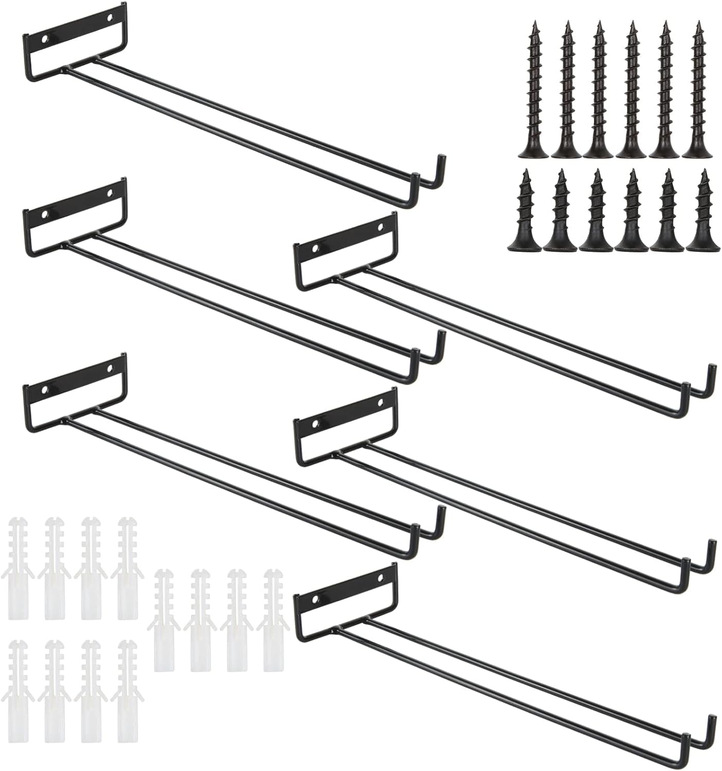 Genérico Elegante botellero de Pared para Vino, Soporte para Copas de Vino bajo el Estante y Almacenamiento Colgante para Bar y Cocina, Elegante Expositor para Copas de Vino para la organización y de