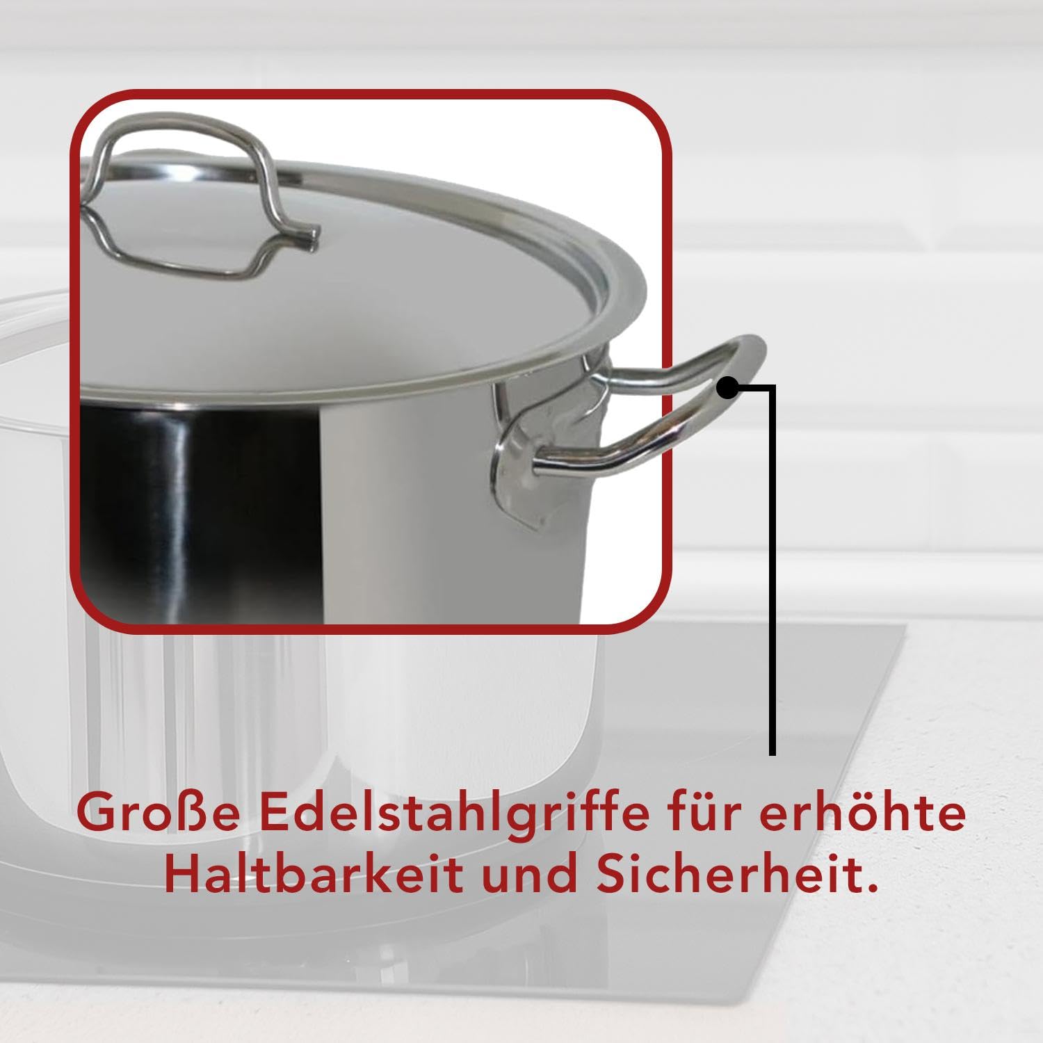 Baumalu - 5-teiliges Set Profi-Kochtöpfe - Hochwertiger Edelstahl - Ausgussrand - Für alle Herdarten, einschließlich Induktion - Dreifachboden - Ø12 bis 20 cm | Alle Herdarten inkl. Induktion, Dreifachboden, Ausgussrand, ergonomische Griffe, gleichmäßige