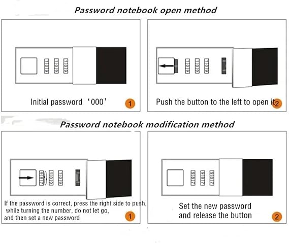 Diary With Lock Password book business notebook primary school students' office supplies(Black)