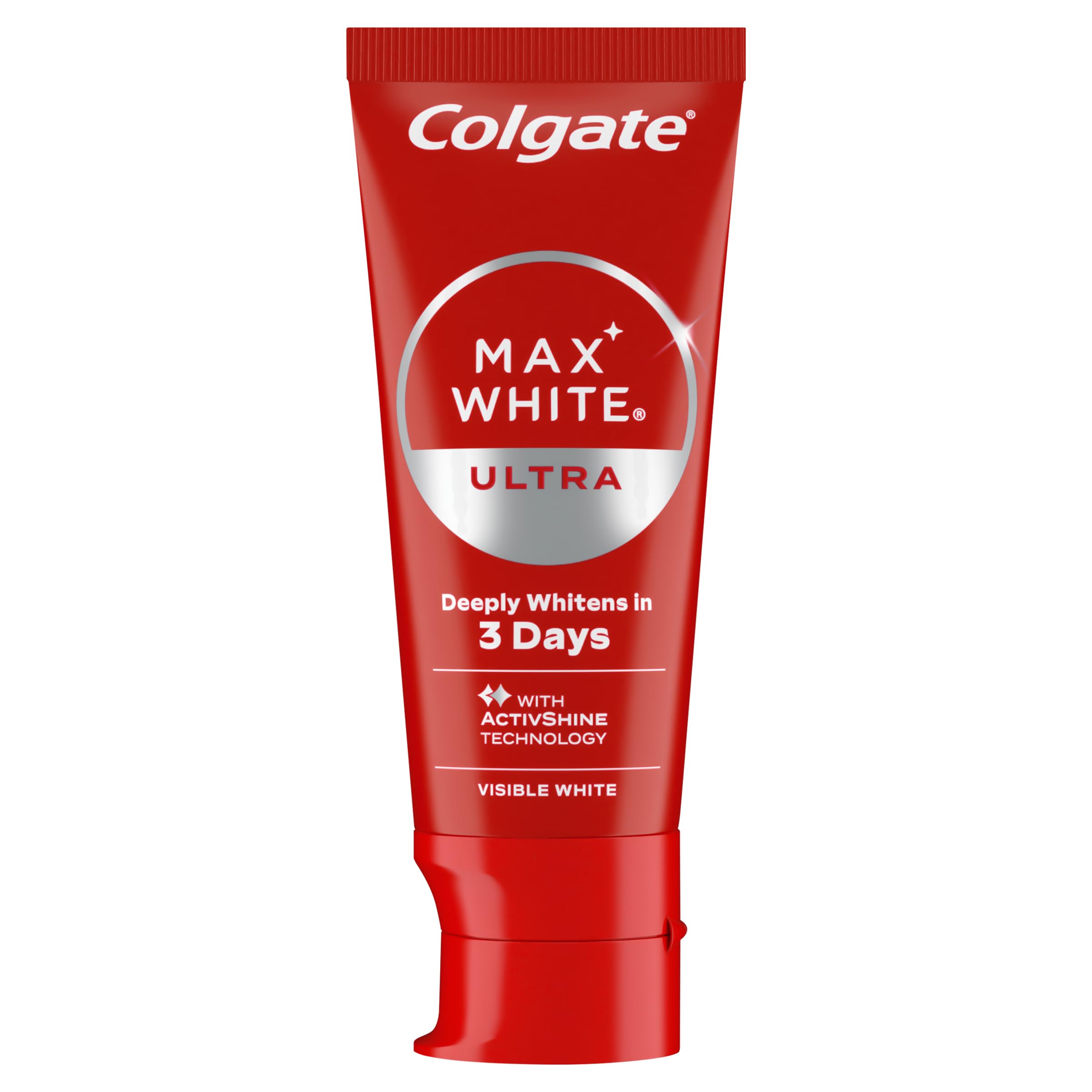 COLGATE Max White Ultra Active Foam Pasta de Dientes Blanqueadora con Flúor, 50ml, Dentífrico Blanqueador Seguro con el Esmalte, Elimina Manchas Profundas* — view 4