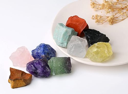 Miniatura 2 de MAIBAOTA Cristales naturales de chakras crudos, piedras de cristal curativo a granel, piedras preciosas crudas de 1 pulgada para pulir, pulir,