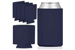 CSBD 12 Pack Blank Can Coolers, Navy Blue Party Accessory