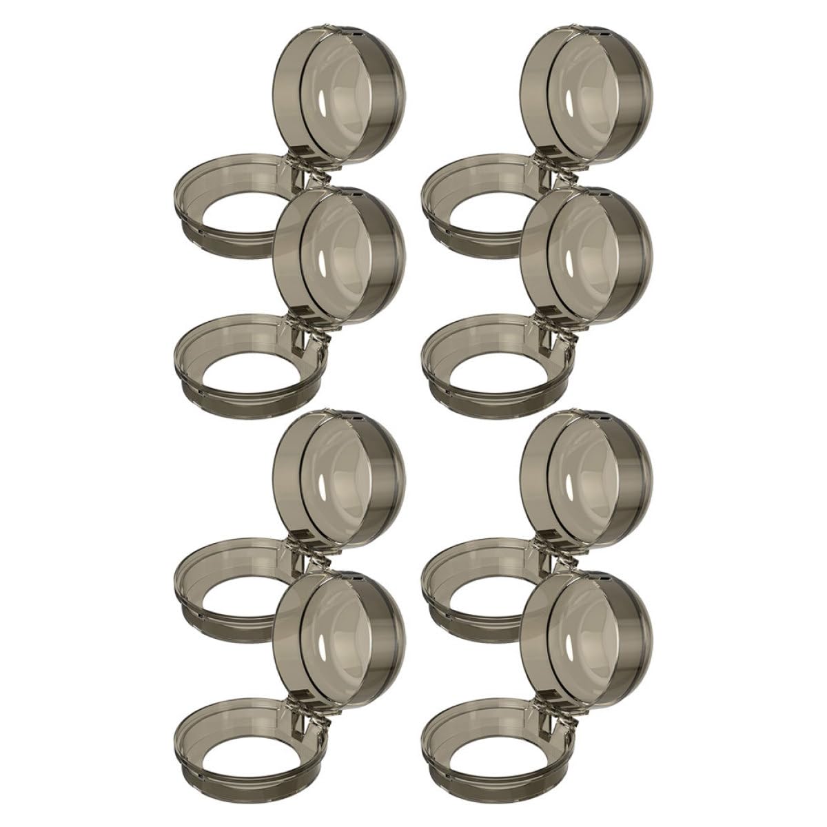 8 pièces Cache-boutons Cuisinière Transparent Protection Sécurité Facile à Installer Couvre Boutons Gaz pour Brûleurs Four