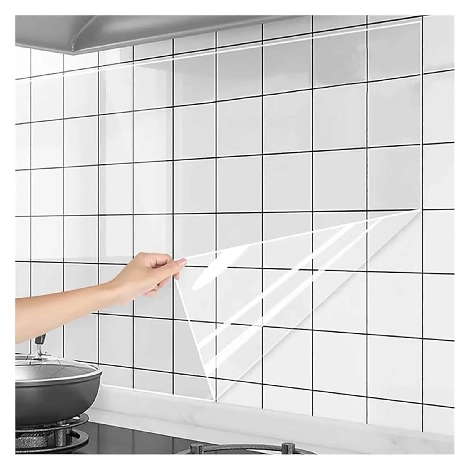 Adesivo da parete for cucina con pellicola autoadesiva resistente all'olio