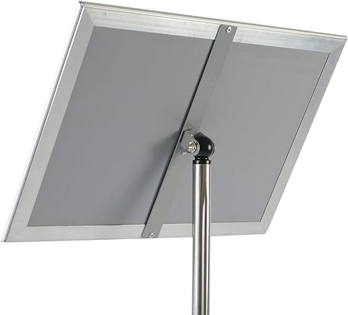 Miniatura 6 de Paquete de 2 soportes de aluminio para letreros de 8.5 x 11 pulgadas, soporte para letreros de marco abierto a presión con vista vertical y