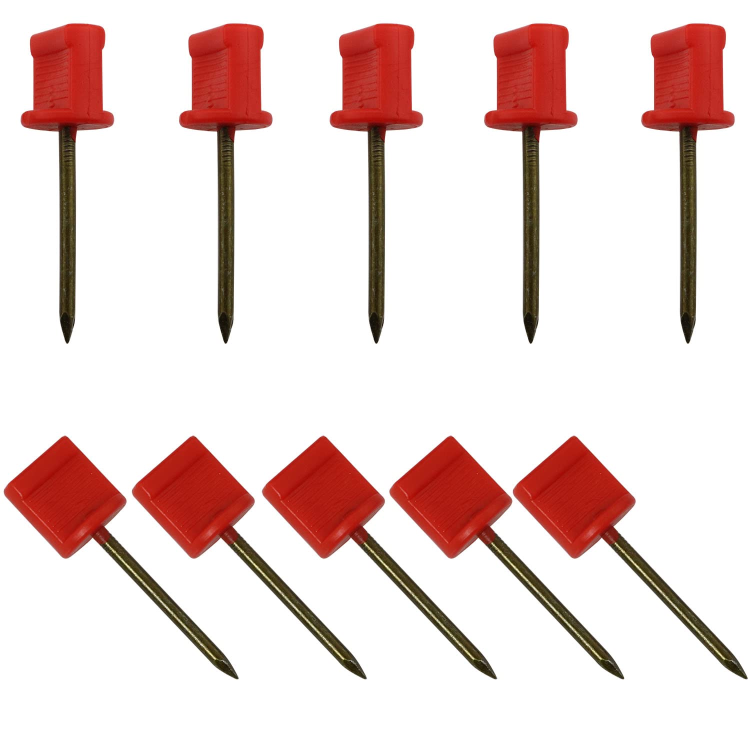DGBRSM 10pcs Archery Target Face Pins Red Archery Hunting Target Nail Pin Outdoor Sports Fasten Tools