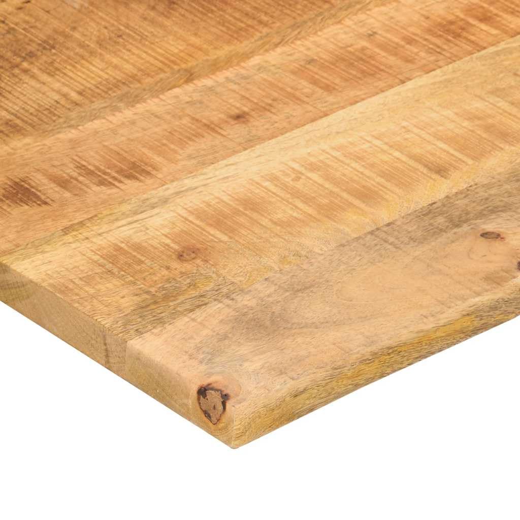 Massivholz Schreibtischplatte mit Ausschnitt Mango 110x80x2,5cm für Büro- und Esstische aus robustem Mangoholz
