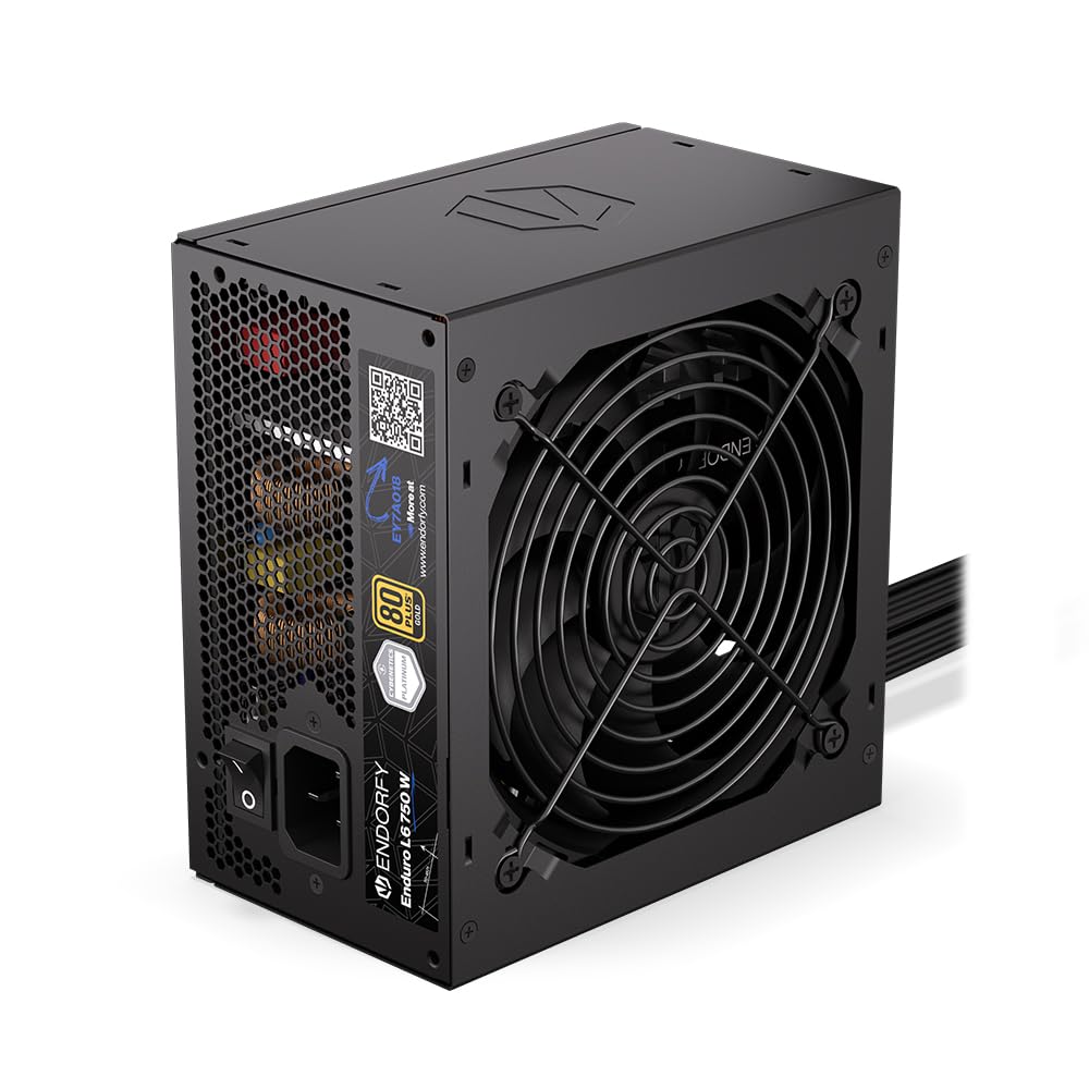 ENDORFY Enduro L6 750W, zasilacz komputerowy ATX 3.1, 80 PLUS Gold, Cybenetics ETA Platinum, PCIe 5.1, 12V-2x6 600W, wentylator Stratus 120 mm, gaming PSU do PC