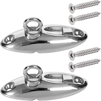 Boat Bimini Top Swivel Hinge, Swivel Deck Hinge Quick Release 316 Stainless Steel Fender Hanger Side Mount Hinge Marine Hardware Accessories Marine Fender Hanger Use for Pontoon Boat, Pack of 2