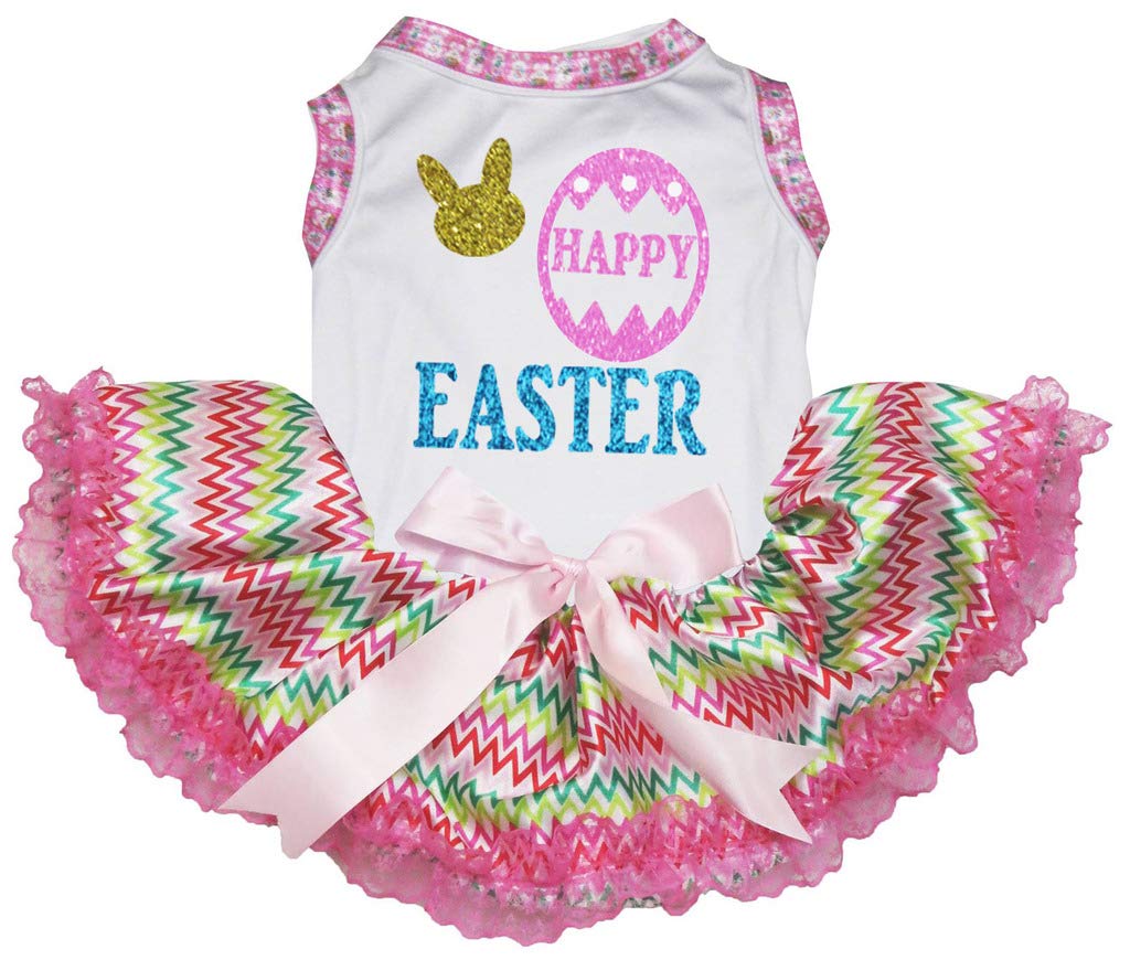 Robe tutu chien motif lapin pour la chasse aux œufs de Pâques en famille