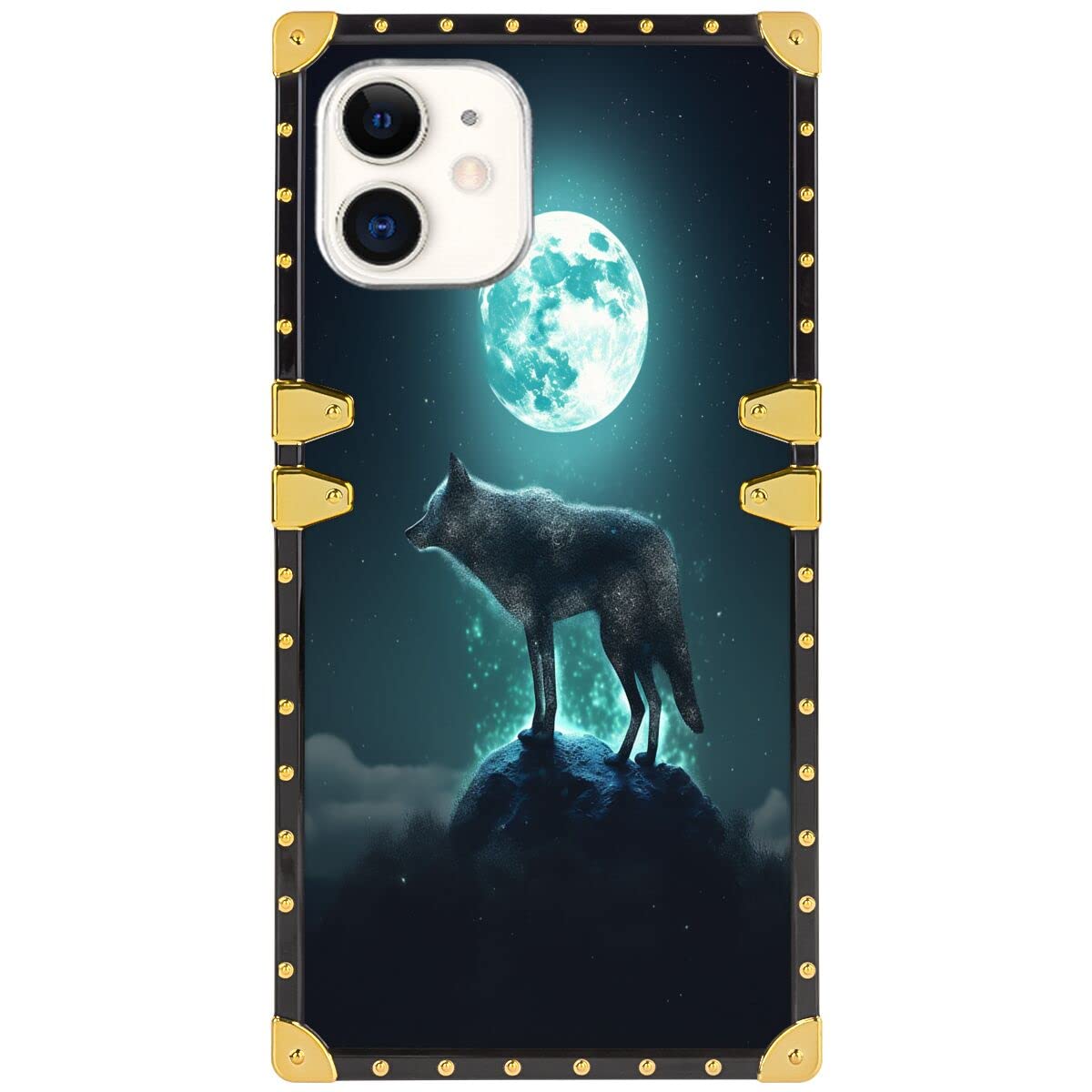 DeweiDirect Mobile Phone Case for iPhone 11 with Wolf Art Print JX030 Pattern Slim Soft TPU Corner Shockproof Protection Bumper Back Cover