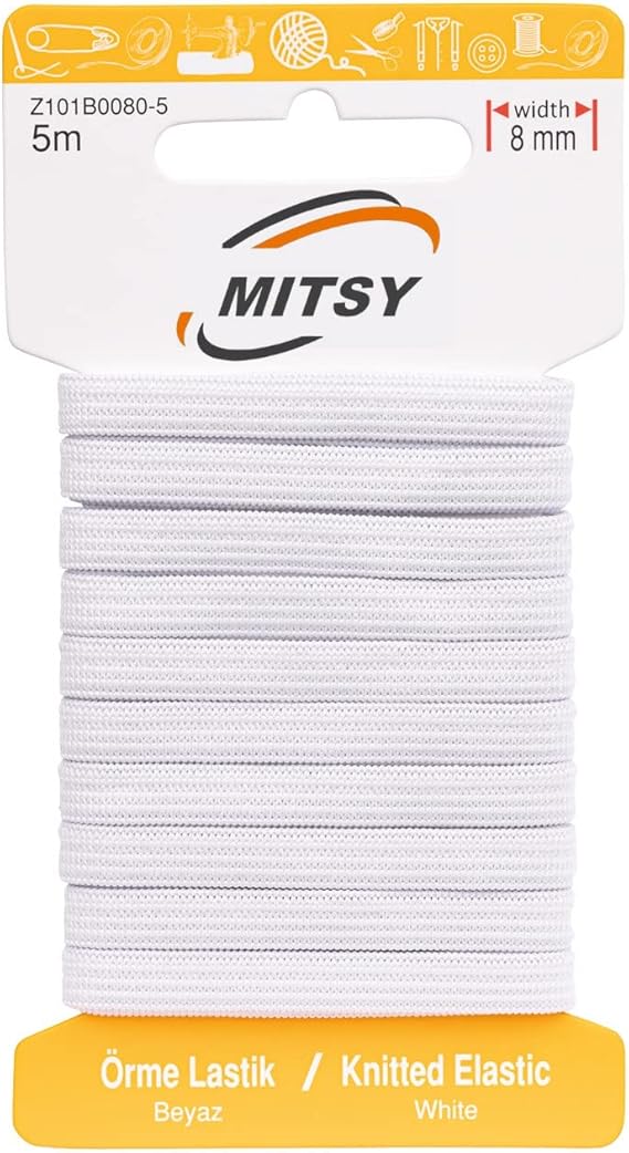 Elastique,20mm White 5 Meters--HL Bandes élastiques Les Plus Hautes En