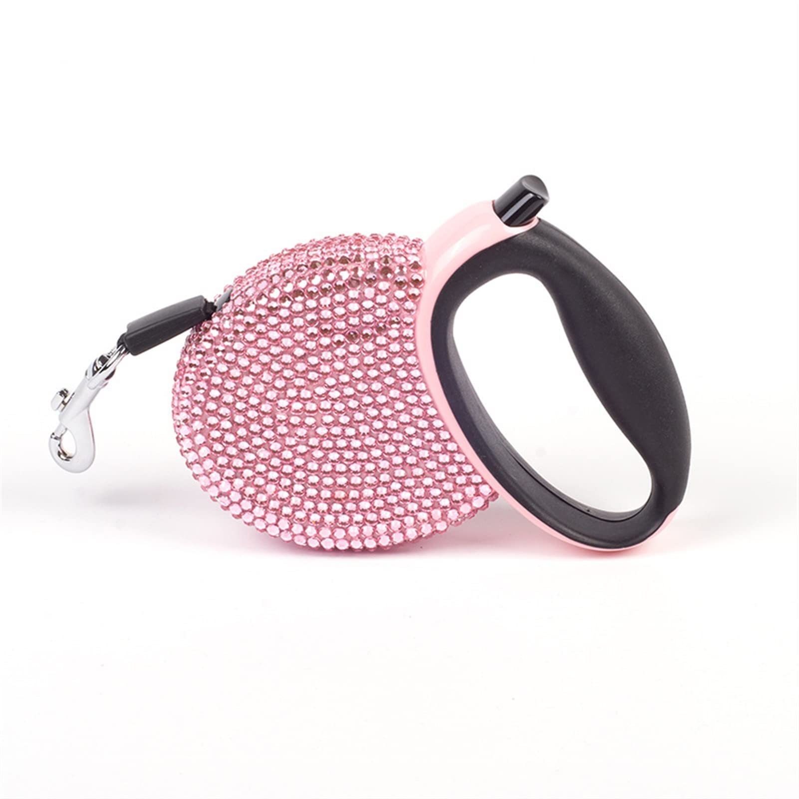 Rozciągająca się lina, Modna, trwała, rozciągliwa smycz dla psa 360°, różowa, do spacerów z kotem, małych ras(2,9.8FT)