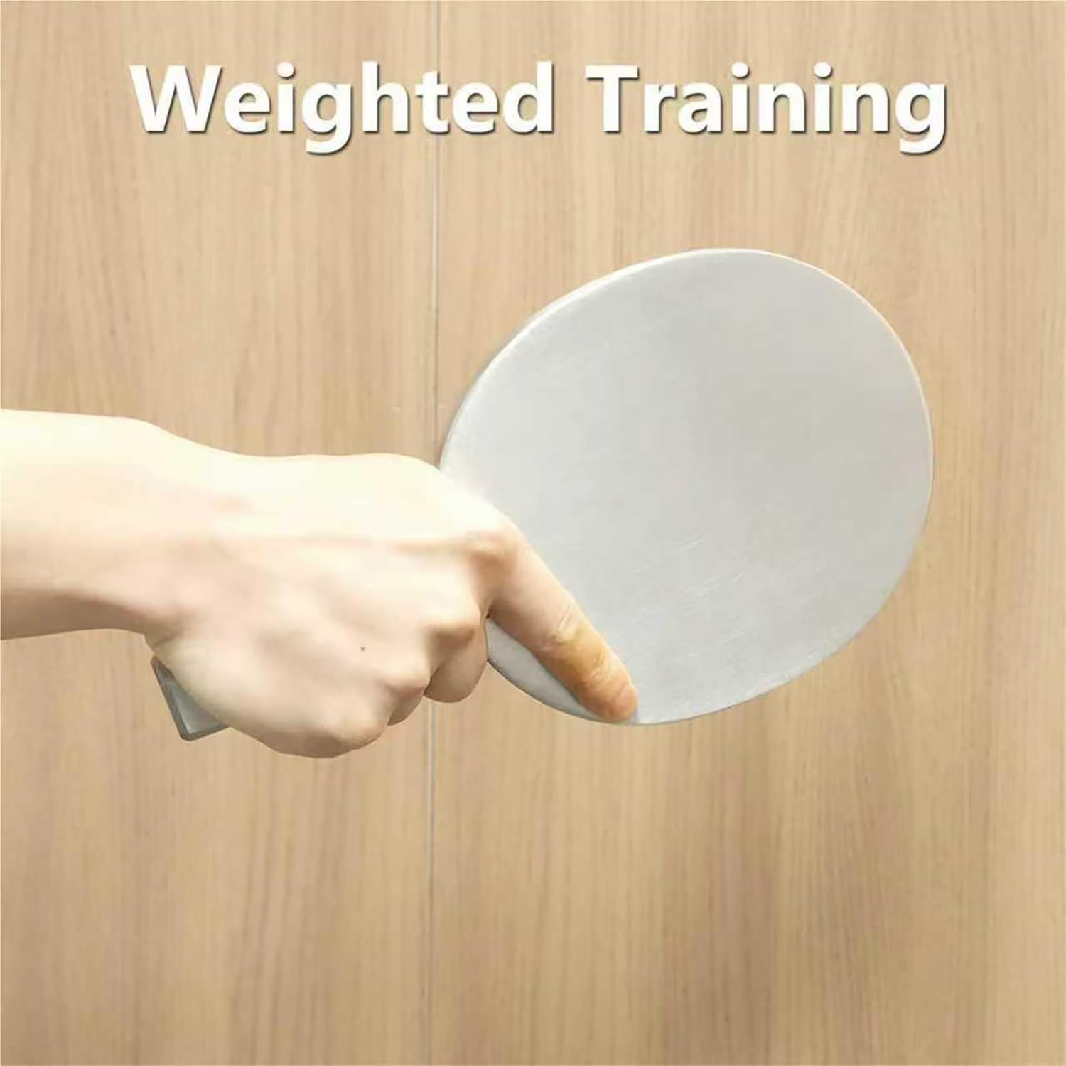 COYEUX Stainless Steel Table Tennis Paddle, Weighted Training Racket, Fitness Training Racket, Strength Building and Fitness, Multi-Angle Training, for Athlete