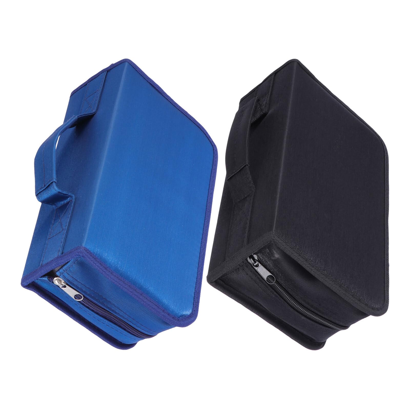 Custodia Porta CD 2 Pezzi Capacità 128 Dischi Organizer Antipolvere Portatile per Dvd Contenitore Rigido Salvaspazio per Casa Ufficio e Viaggi Rilegatura Resistente e Accesso