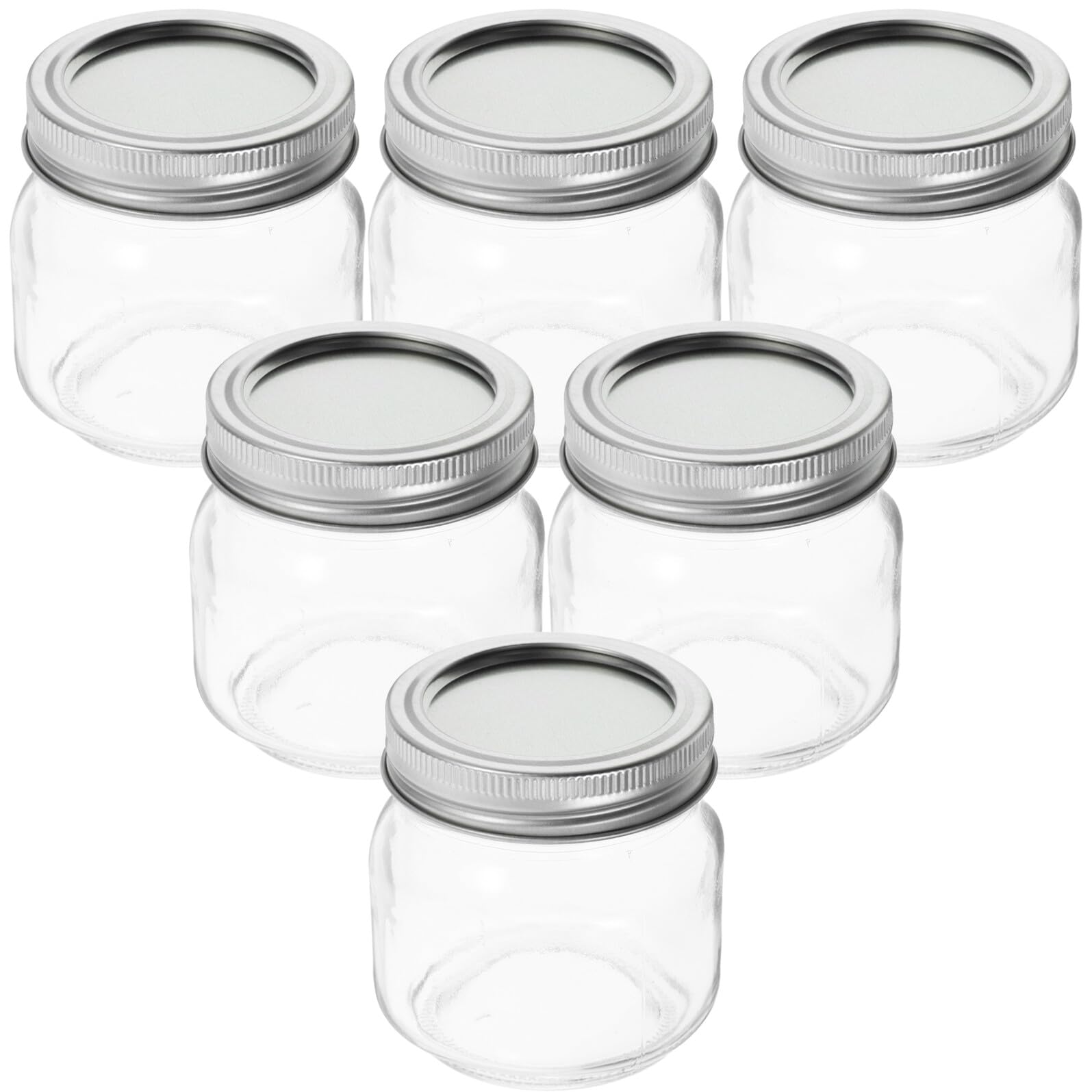 6 Stück Teiliges Luftdichter Mason Gläser mit Deckeln Kleine Vorratsgläser zur Aufbewahrung von Salat Früchten Gelees Vielseitige Aufbewahrungsgläser aus Glas für Küche und
