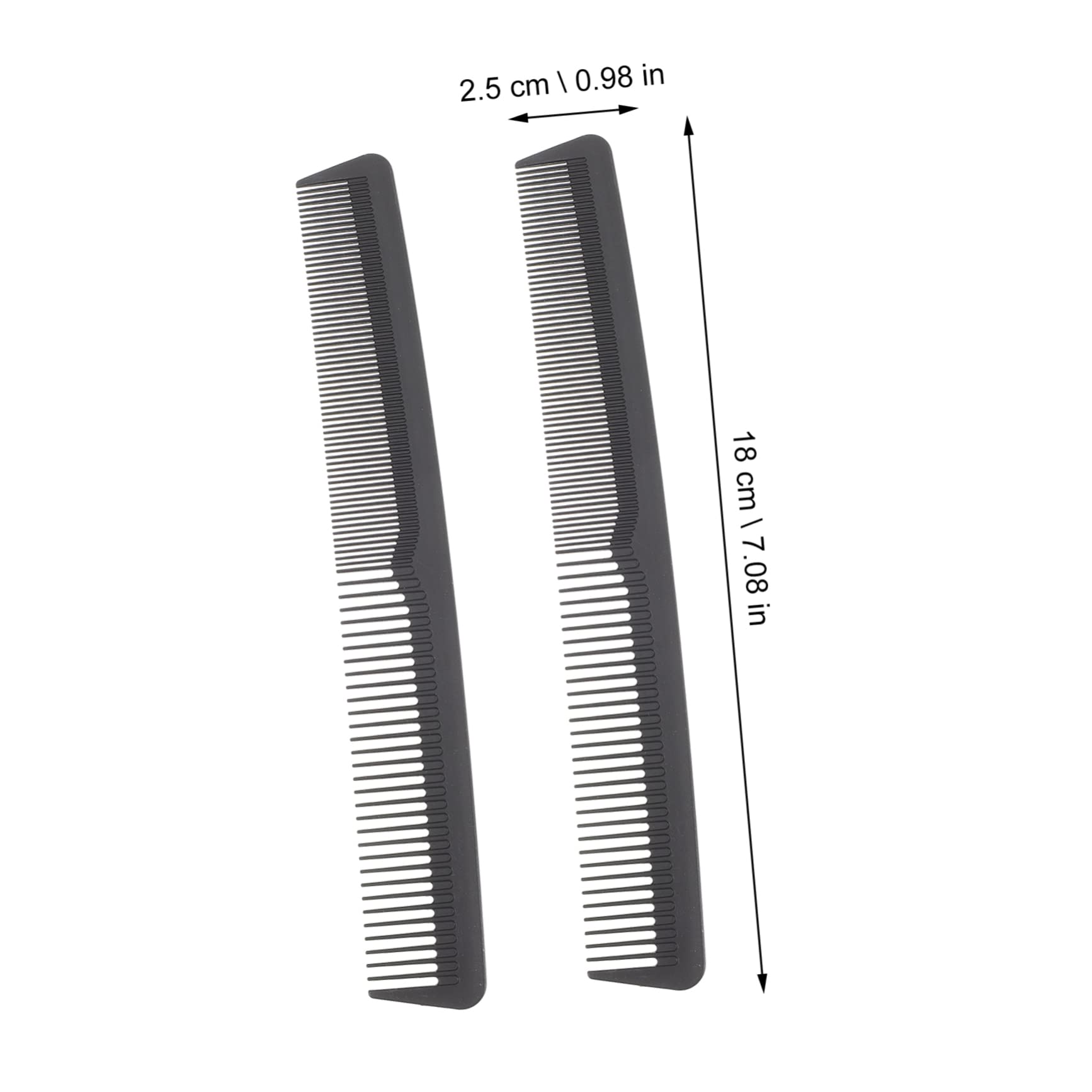FOMIYES 18piezas Peine De Peluquería Doble De Carbono De Peines Para Cortar y Peinar Cabello Antiestático Para Hombres y Mujeres Salones y Hogar