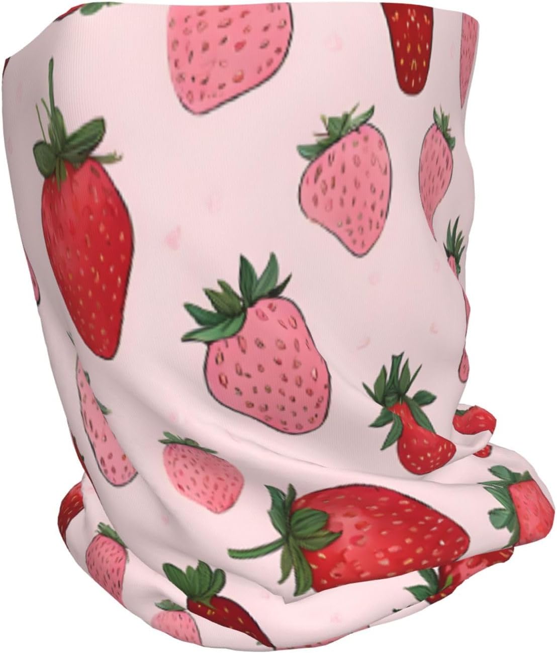 (Strawberry Pattern) Multi-Functional Convertible Brimless Hat for Daily Outdoor Travel Use -