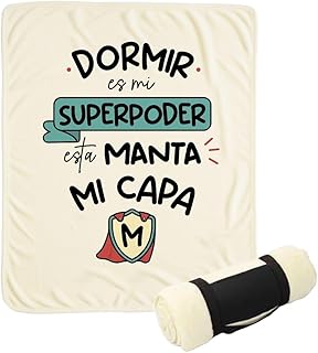 DEREGALOOS Manta Polar Personalizada con Texto. Diseños Divertidos. Regalo Original Día del Padre, Día de la Madre, Abuelo...
