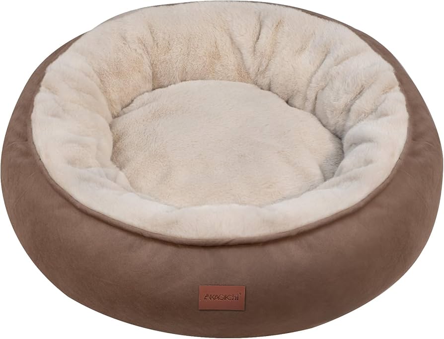 Amazon | AKAGIICHI 犬 ベッド 猫 ベッド 円型ペットベッド 滑り