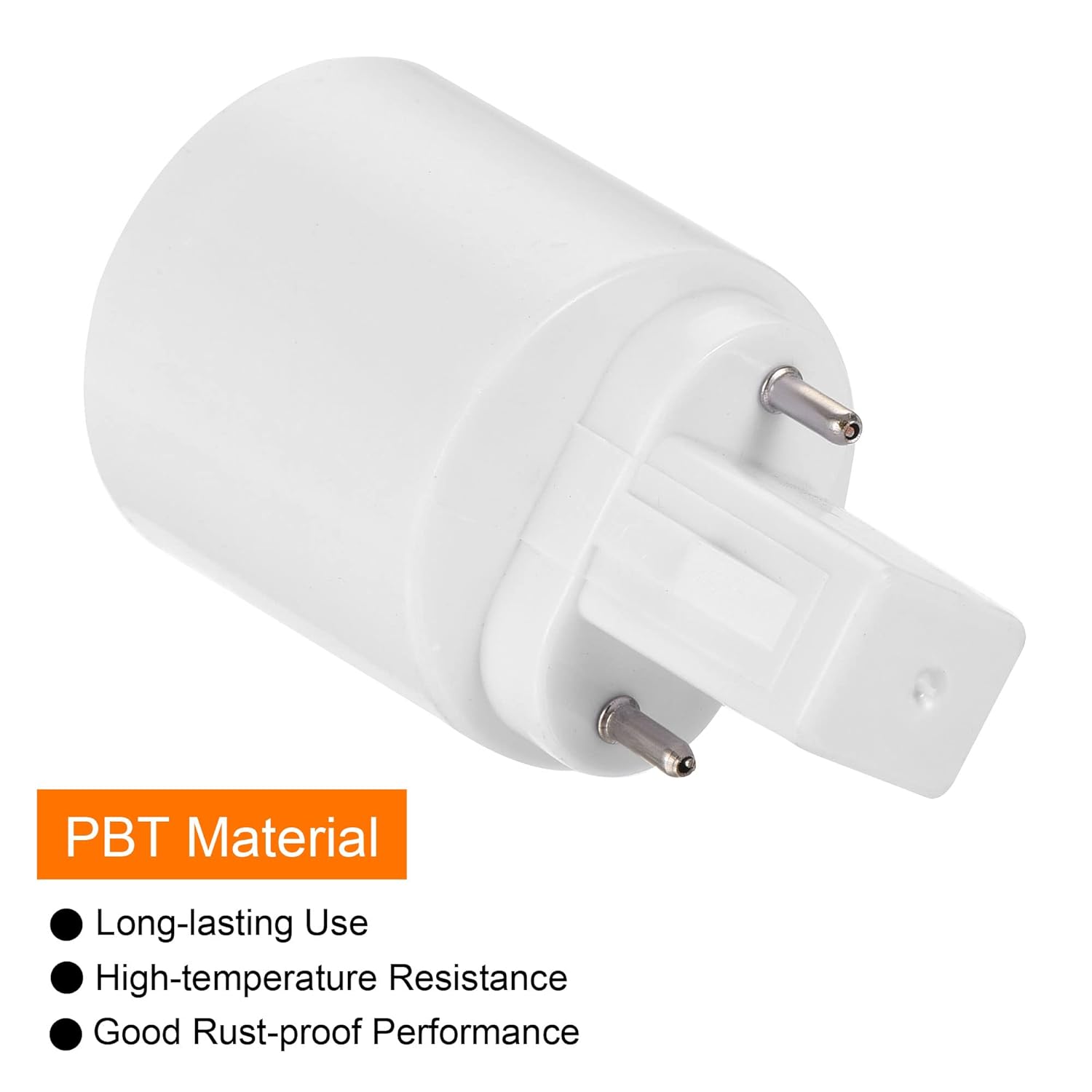 MECCANIXITY Light Socket Adapter G23 to E26 E27 Outlet Lamp Base Converter for LED Bulb White Pack of 2