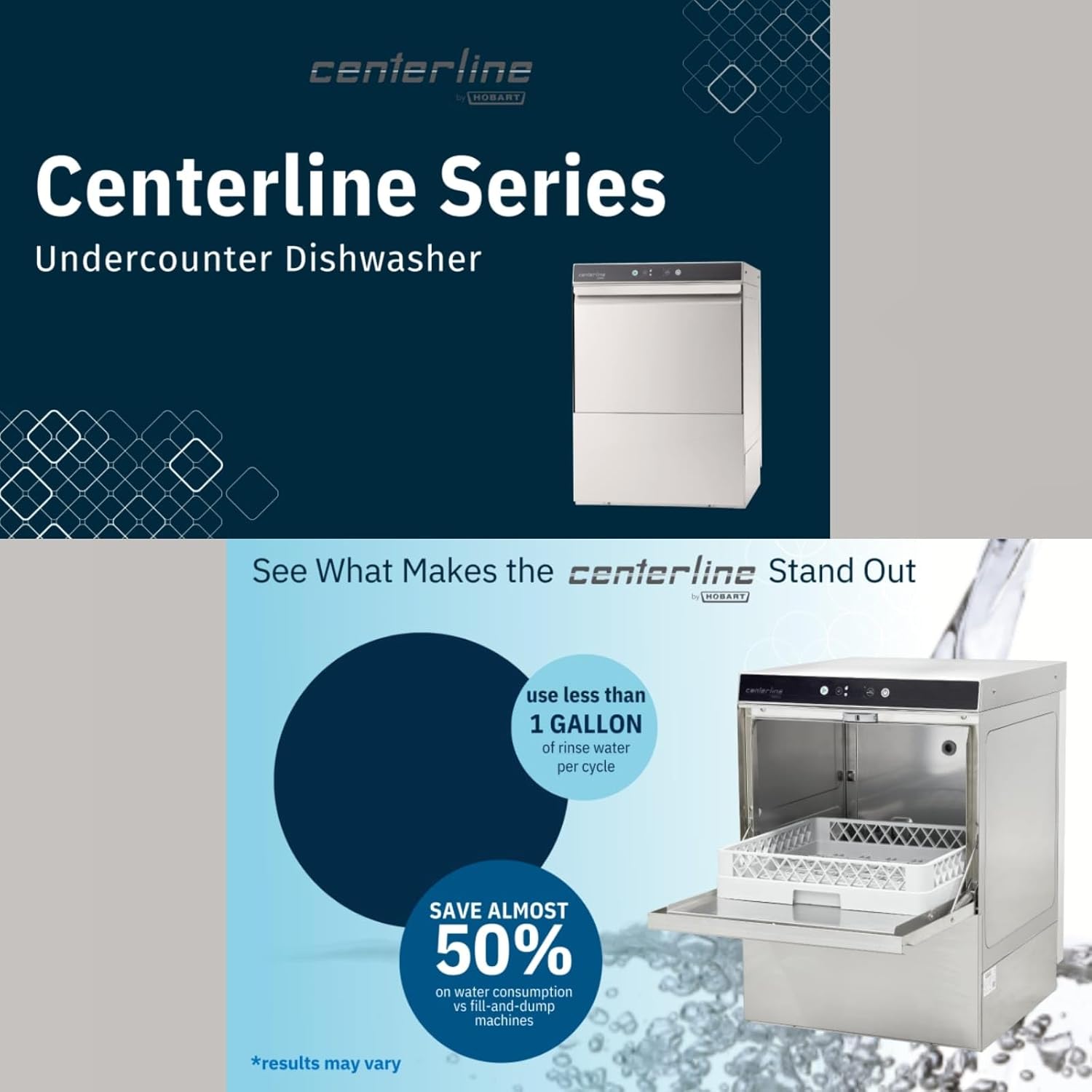 Commercial Undercounter Glass Dishwasher, Centerline Series by Hobart