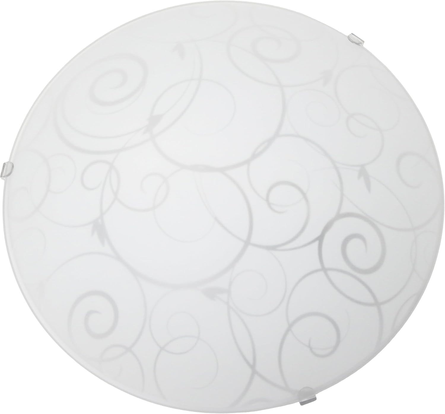 Elegant Swirl Glass 10" Flush Mount Ceiling Light in White