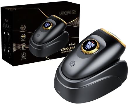 Professional Haircut Massager/Cordless Handheld Massager, Vibration Neck/Legs/Hands/face Massager, 2 Massage nodes 4000AMH Black