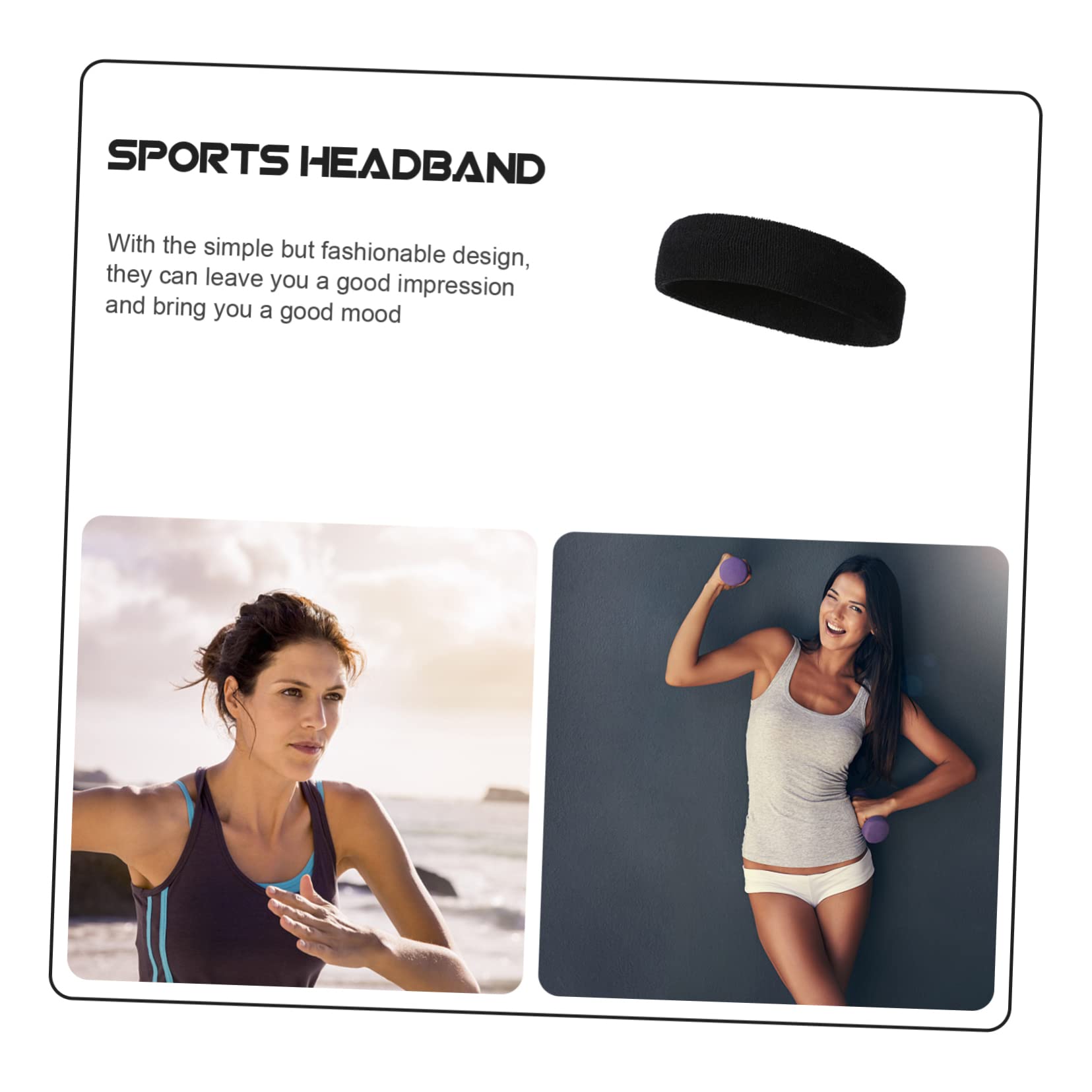 Sosoport 25pezzi Fasce Sportive Assorbenti Per Sudore Fasce Elastiche Per Yoga e Fitness Comode e Leggere Per Allenamenti e Attività Sportive