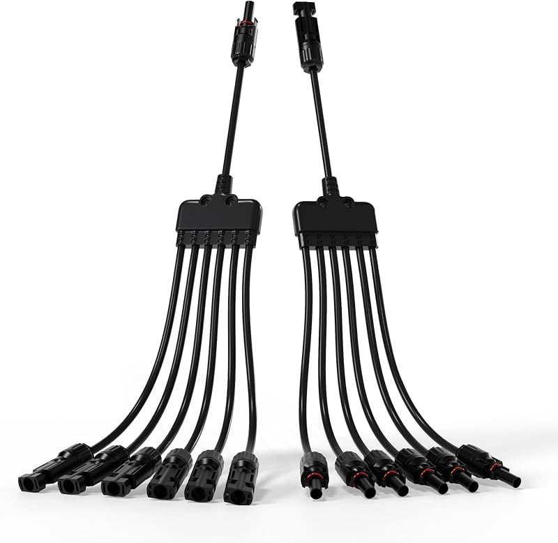 Par de conectores solares Y 1 para 6, divisor paralelo para painéis solares, 30 A e 1000 VDC HCOVTXR