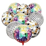 Party Deko,Helium Ballons,9 Stück Discokugel Luftballon,22 Zoll 4D Discokugel Deko,Ballons...