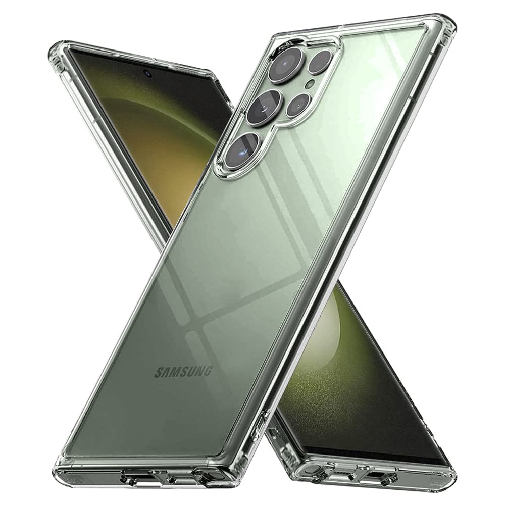 Winble Ultra Hybrid Crystal Clear Back Cover Case for Samsung Galaxy S23 Ultra 5G|Shockproof Camera,Drop Protection|Hard Clear Back|Bumper Back Cover Case for Samsung Galaxy S23 Ultra 5G-Polycarbonate (B0BV387VZL) Amazon Price History, Amazon Price Tracker