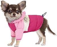 Vista 7 de Chaleco de Perro Abrigo de Invierno para Perros Pequeños Niños Niñas, Chaquetas de Plumón para Perros Sudadera con Capucha para Cachorros Abrigo