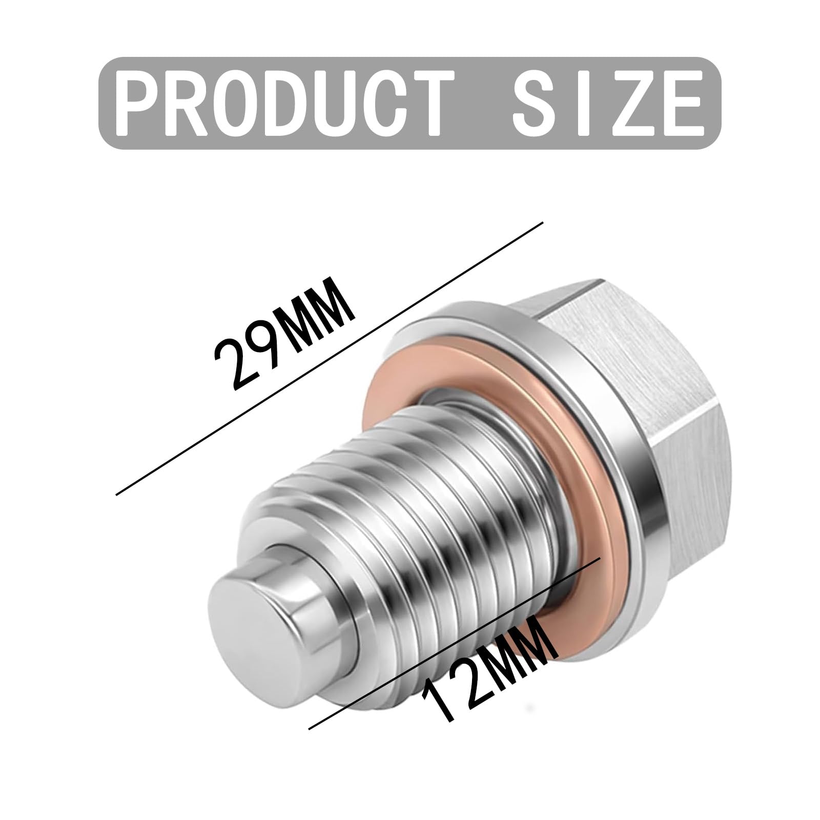 Tappo Di Scarico 'olio Magnetico In Lega Per Manutenzione Del Motore - Foto 8