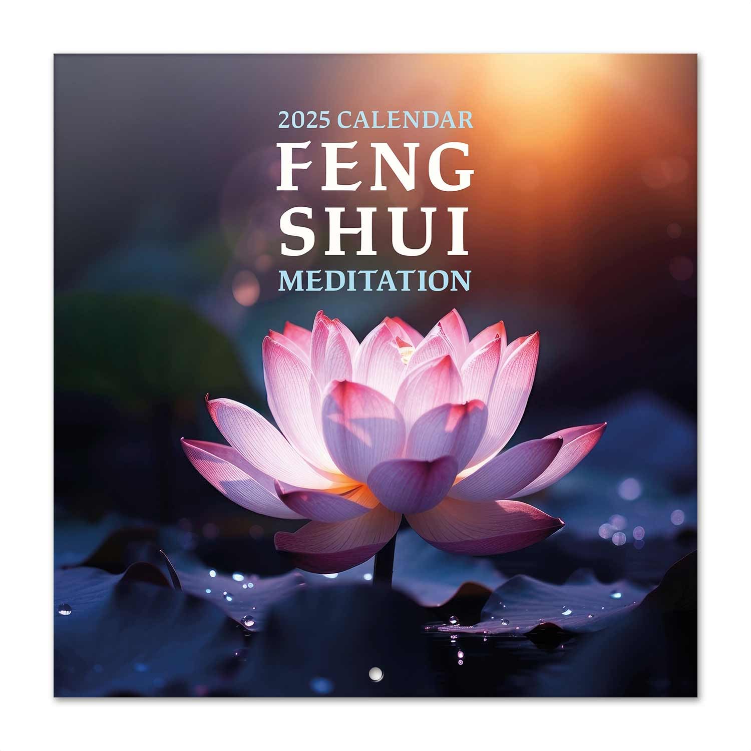 Grupo Erik Wall Calendar 2025 - Feng Shui & Meditation | 12" x 12" Square Calendar 2025, Wall Planner 2025, Family Planner Calendar 2025 | Zen Calendar 2025, Nature Calendar 2025