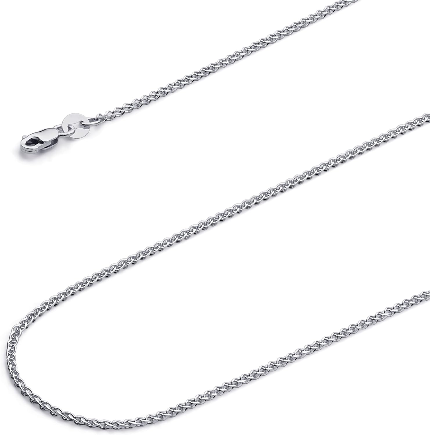 Wellingsale 14K Solid Gold Open Wheat Chains (Select Options)