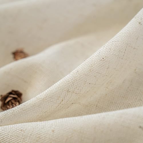 Miniatura 8 de Cortinas plisadas extra anchas, cortinas de lino sintético filtrante de luz para el hogar, hotel, oficina, 96 pulgadas de largo con ganchos (1