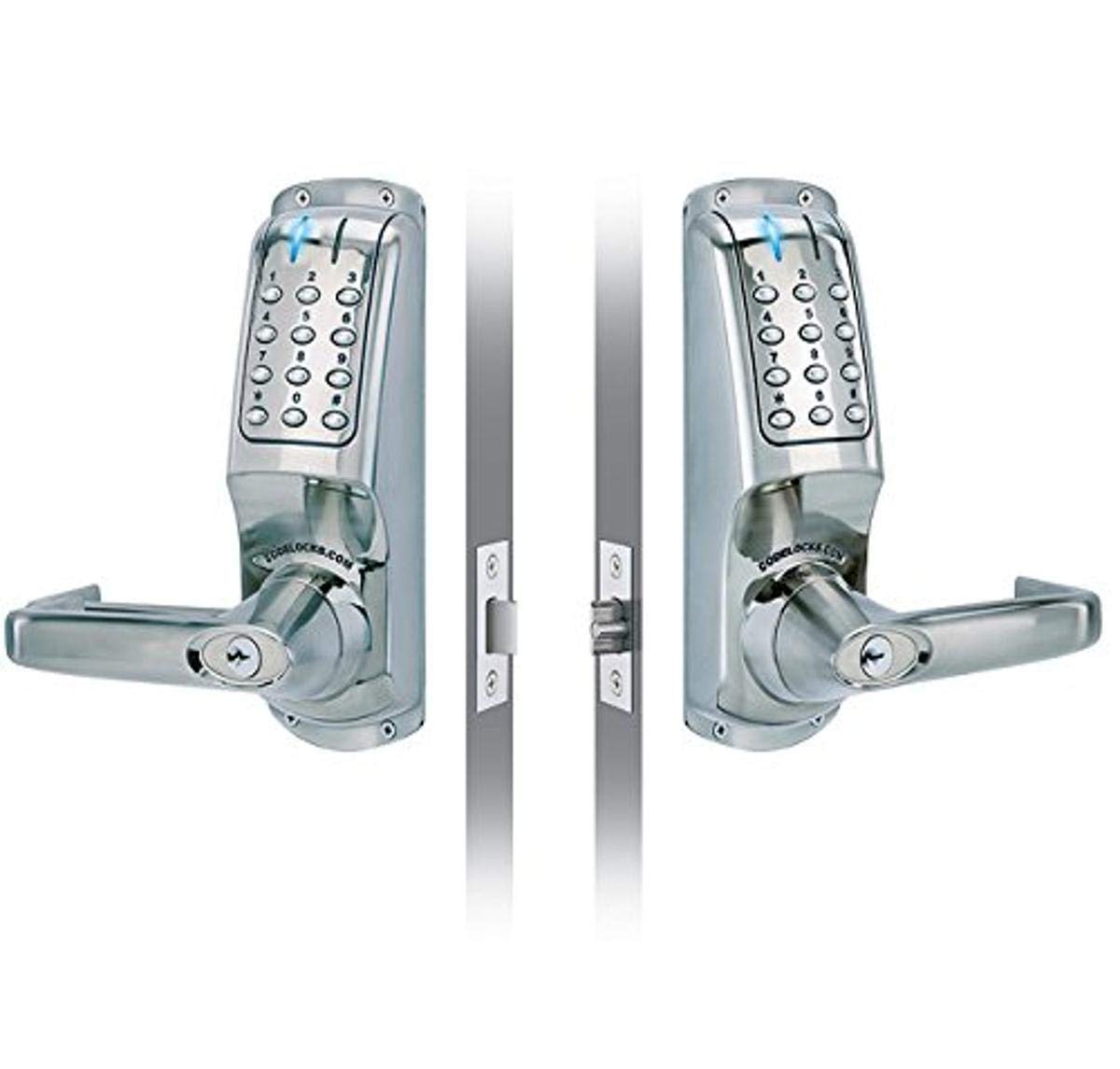 CODELOCKS CL5210BB Electronic Lever Set Codelocks with 70 mm Latch, Motor, Back to Back Finish, Grade 2 CODELOCKS CL5210BB Electronic Lever Set Codelocks with 70 mm Latch, Motor, Back to Back Finish, Grade 2