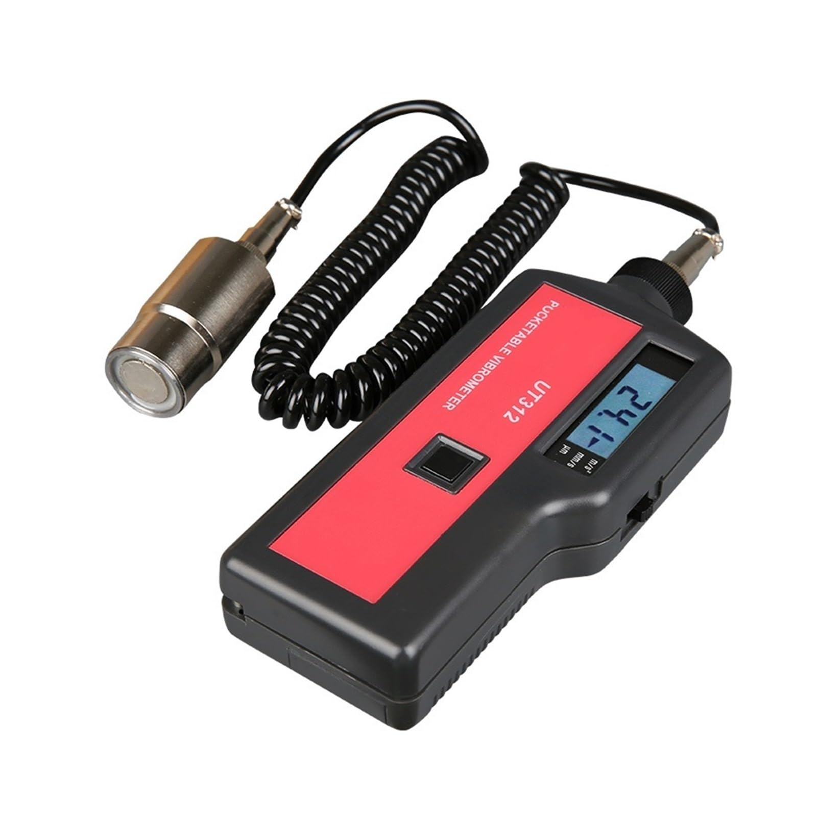 Vibrationsmesser, UT312 Tragbares Vibrationsmessgerät Hochempfindliche Sonde Vibrationsverschiebung Geschwindigkeitsbeschleunigungsmessung