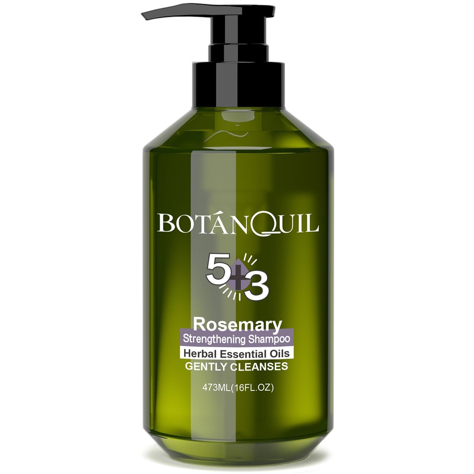 BOTÁNQUIL Rosmarin Shampoo für Haarwachstum 473ML, Haarshampoo für Dauerwellen und Färbung Damen Herren, Shampoo gegen Haarausfall Starke Reparatur, Feuchtigkeit und Pflege, Färbeshampoo Ohne Silikon