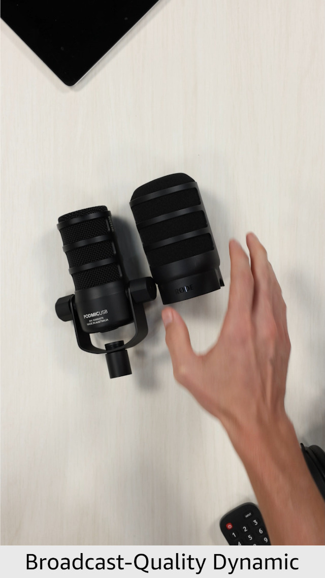 RØDE PodMic USB Versatile Dynamic Broadcast Microphone with