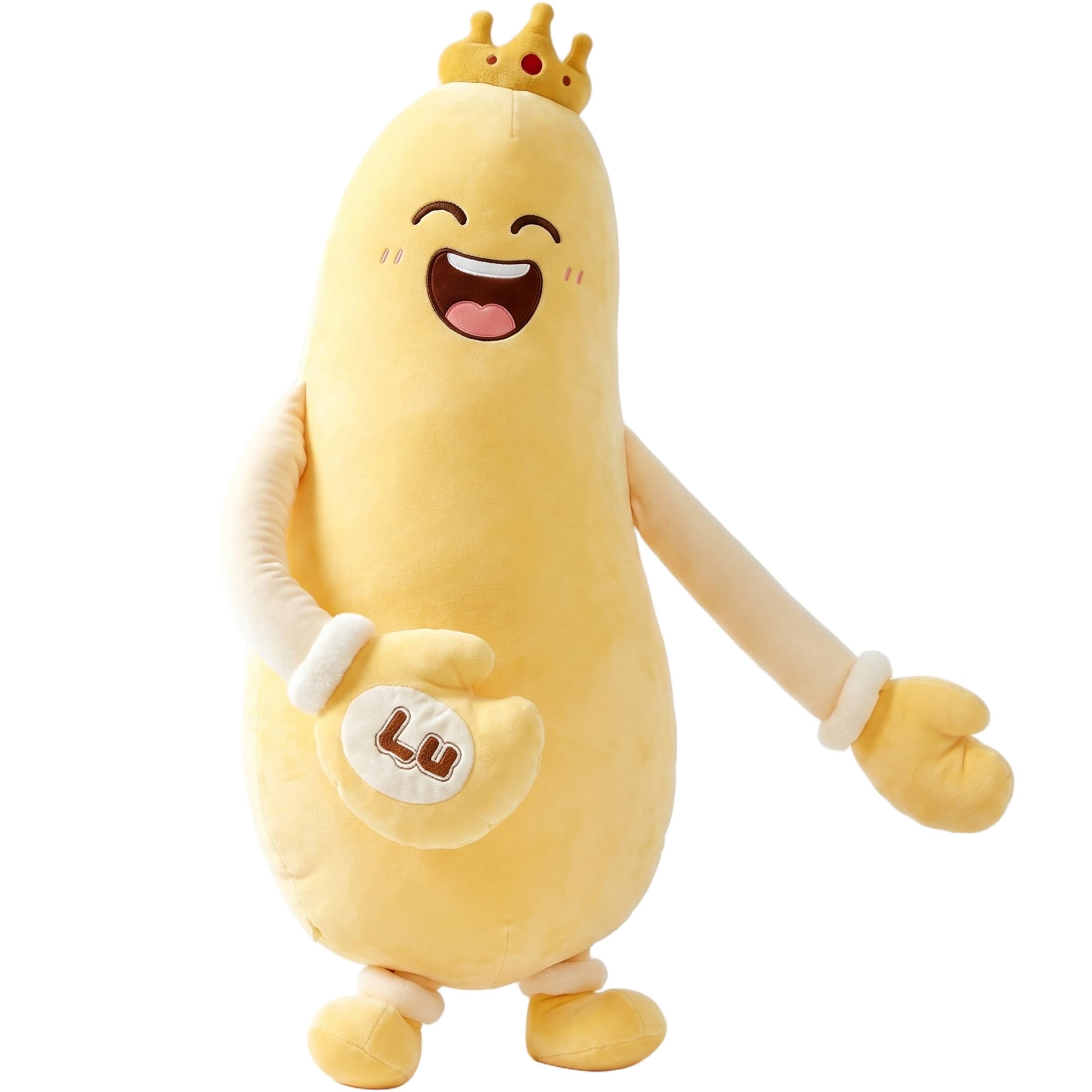Cuscino per carezze in Peluche Mango, Giallo, 35 Pollici | Tessuto ultra morbido, supporto completo per il corpo, ideale per chi dorme sul fianco