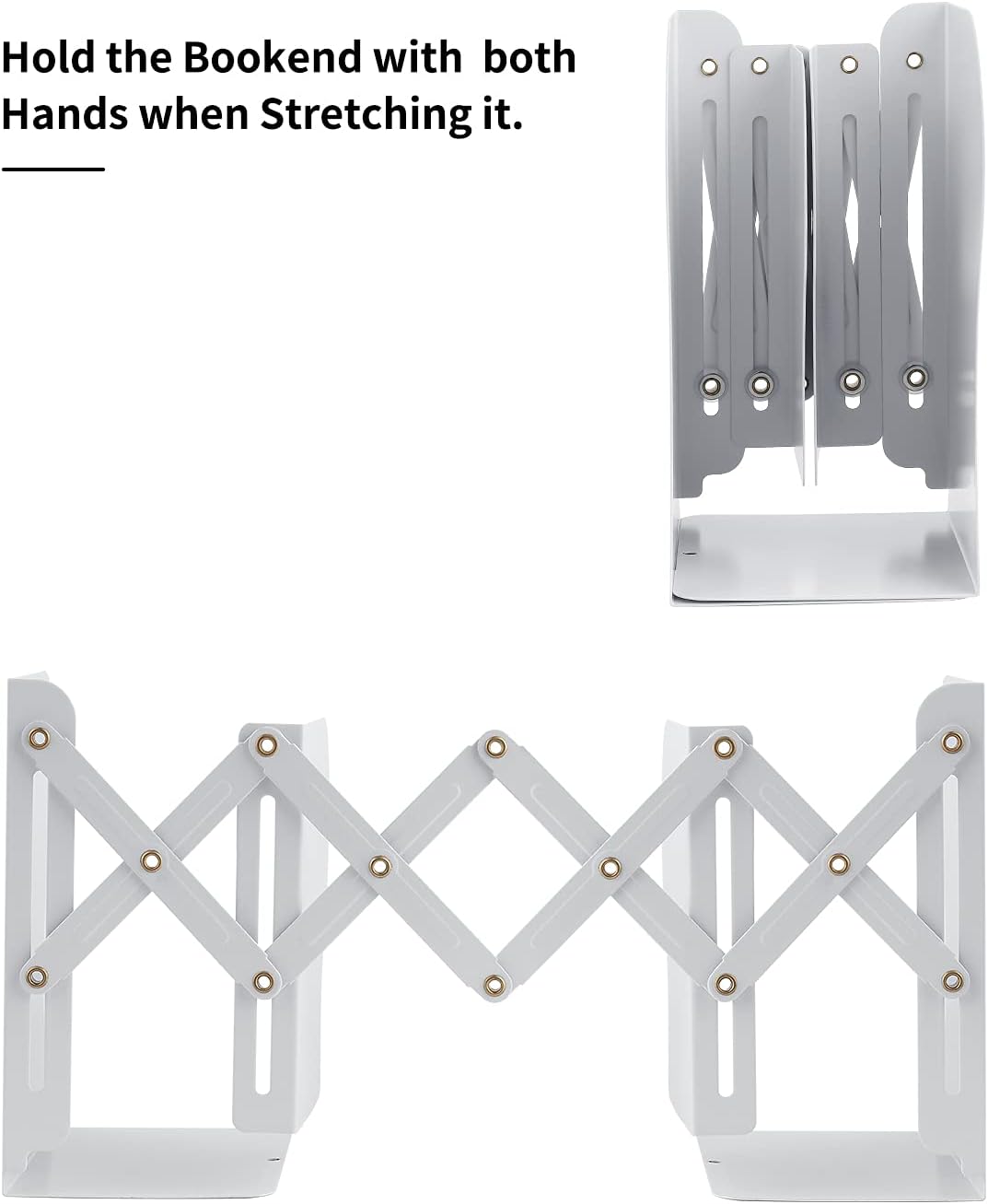 Expandable Metal Bookends - Image 4