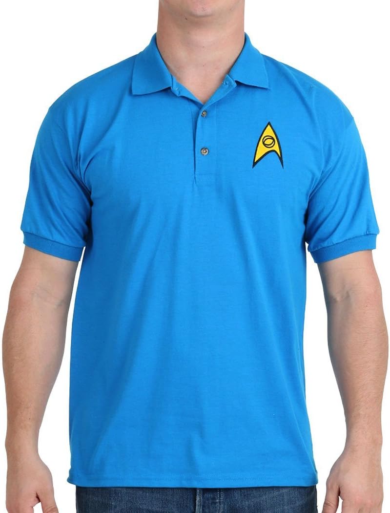 Mighty Fine Star Trek Science Uniform Polo Shirt-XX-Large Blue