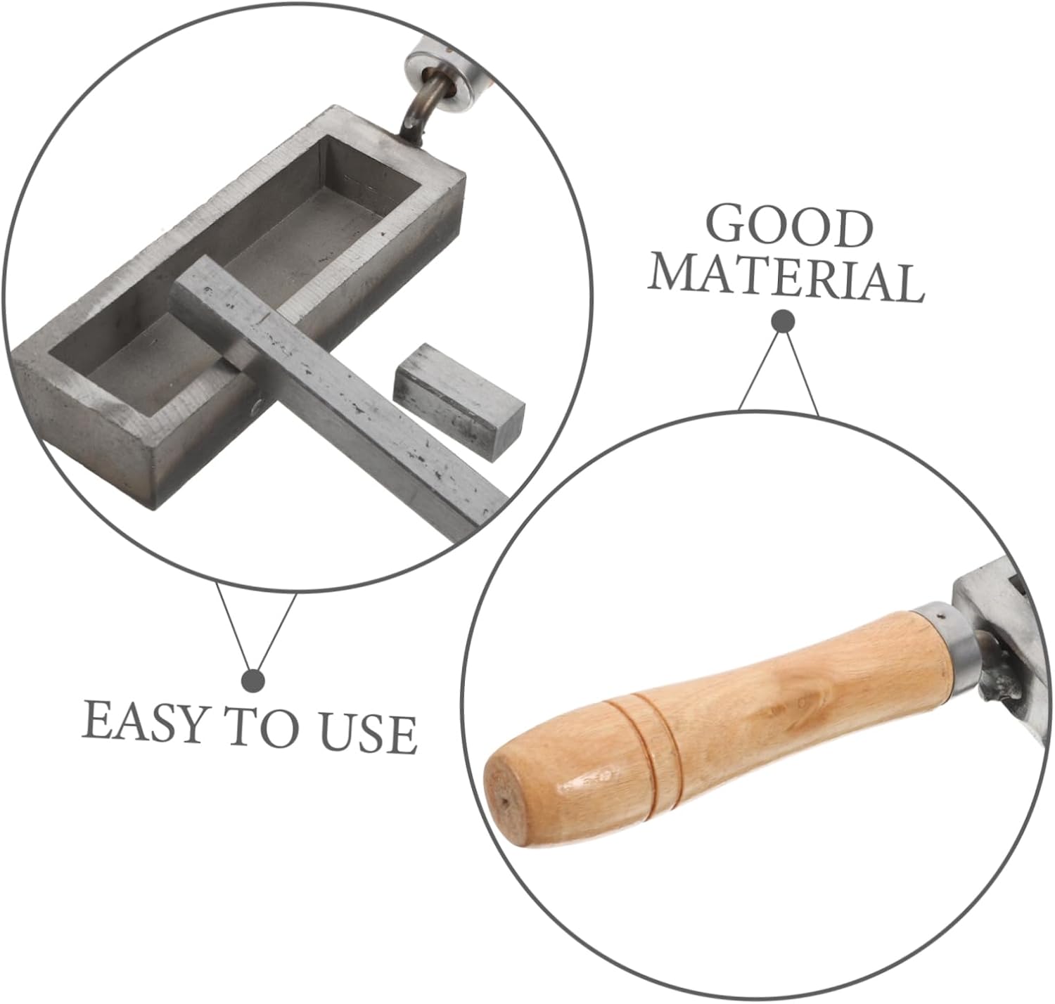 LIFKOME Cast Iron Graphite Mold Ingot Casting Tool Jewelry Refining Mold Metal Casting Molding Tank