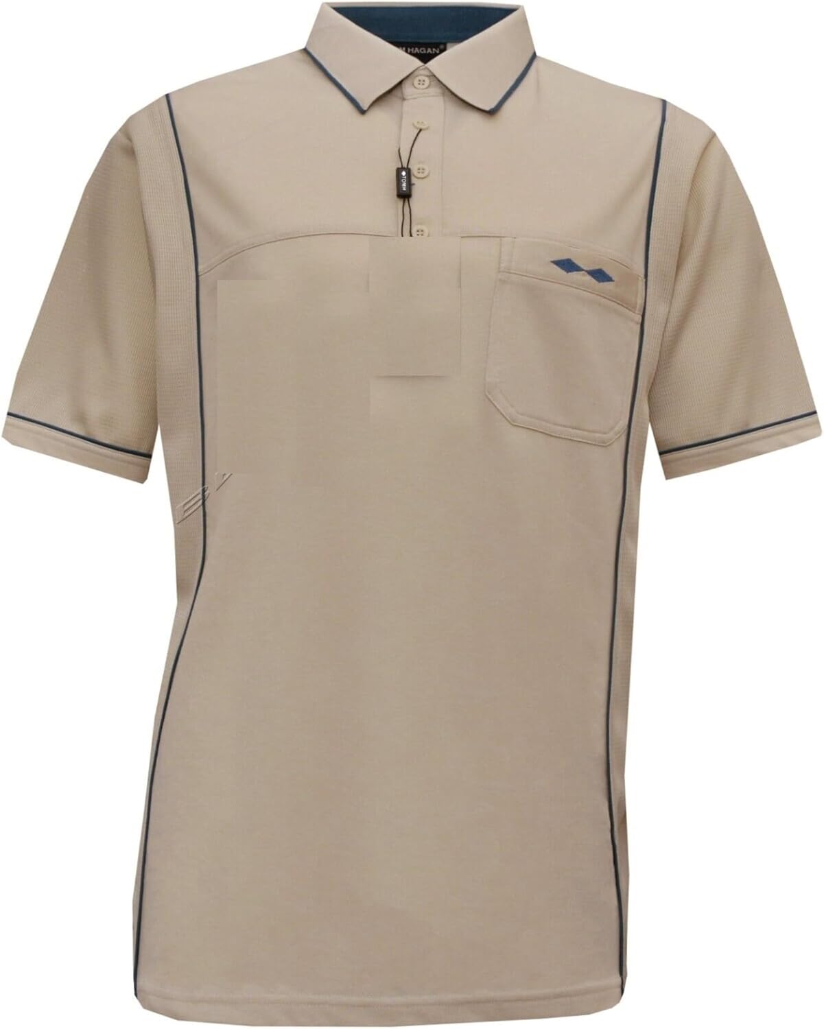 Tom Hagan Men's Single Jersey Polyester Golf Polo Shirt with Breast
