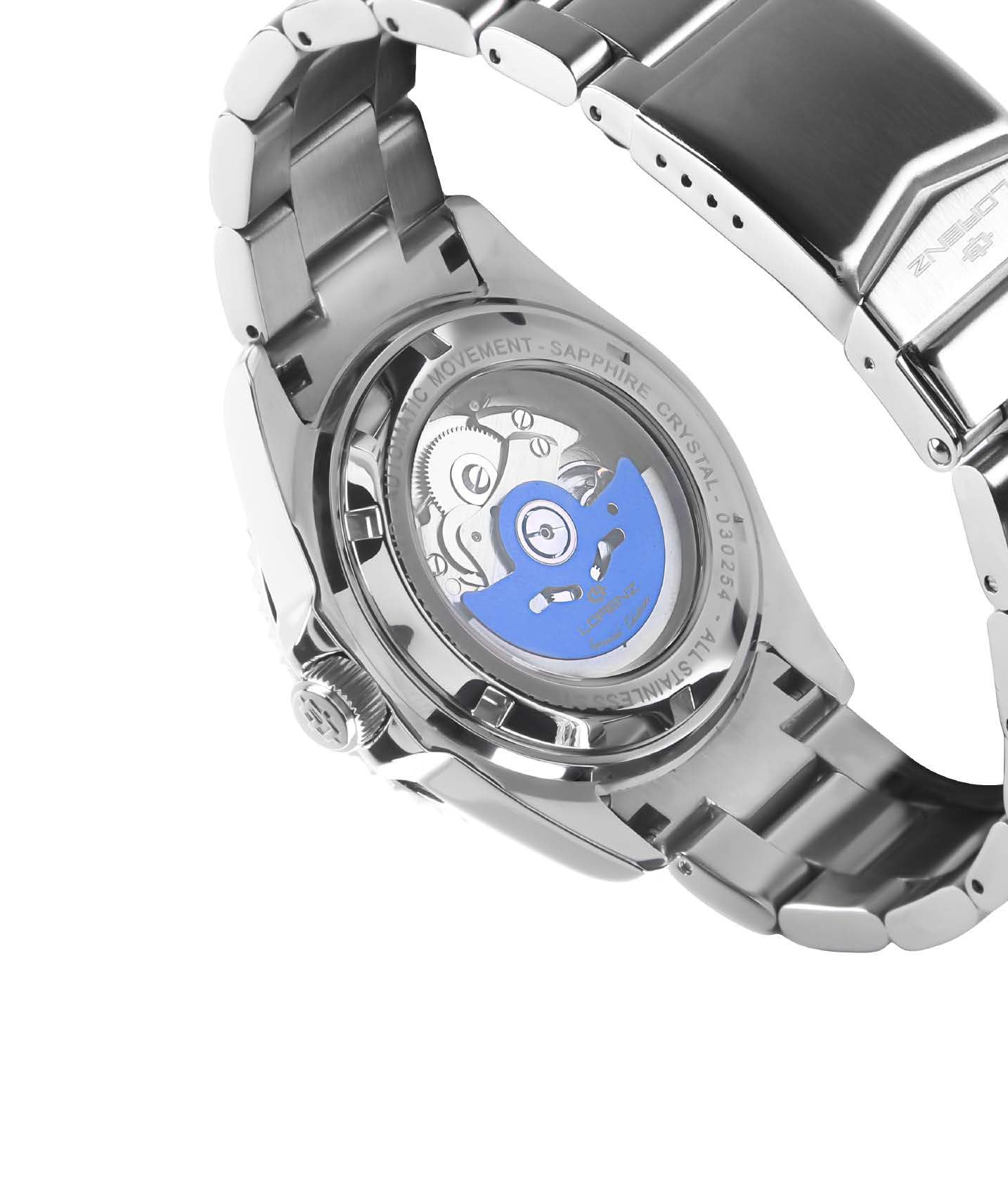 Lorenz Tako Special Edition 030254EE Orologio da uomo automatico in acciaio inossidabile Sub 100 metri