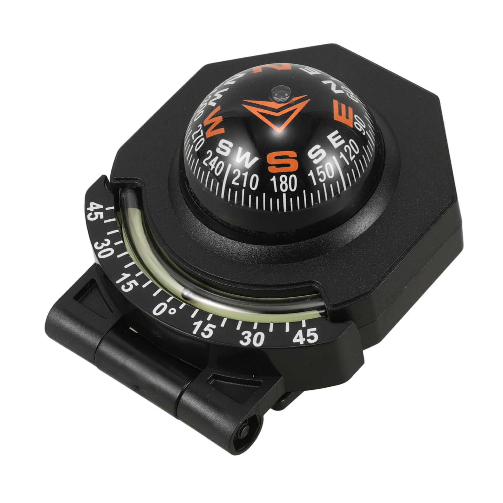 BESPORTBLE Boat Compass Car Dashboard Decorations Compass Hiking Dashboard Compass Dash Compass Vehicle Compass Ball Motorcycle Compass Auto Compass for Dashboard Compass Car Abs Black