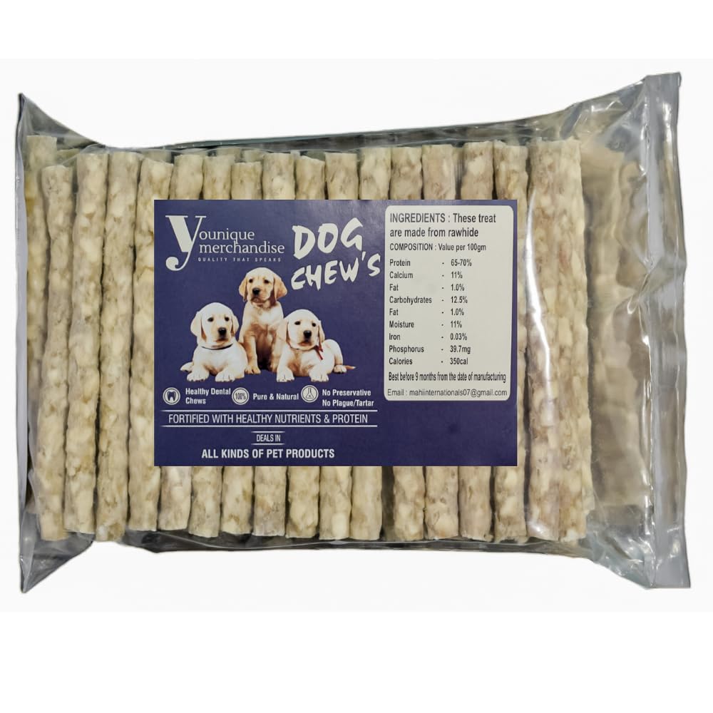 YOUNIQUE MERCHANDISE Natural Flavor Dog Chew Stick | Munchy Sticks for Dogs | Protein Chew Sticks for Dogs | Dog Treat | Dental Sticks for Dogs | Long-Lasting Chews | Dog Treats (10 KG) (B08M9CT43J) Amazon Price History, Amazon Price Tracker