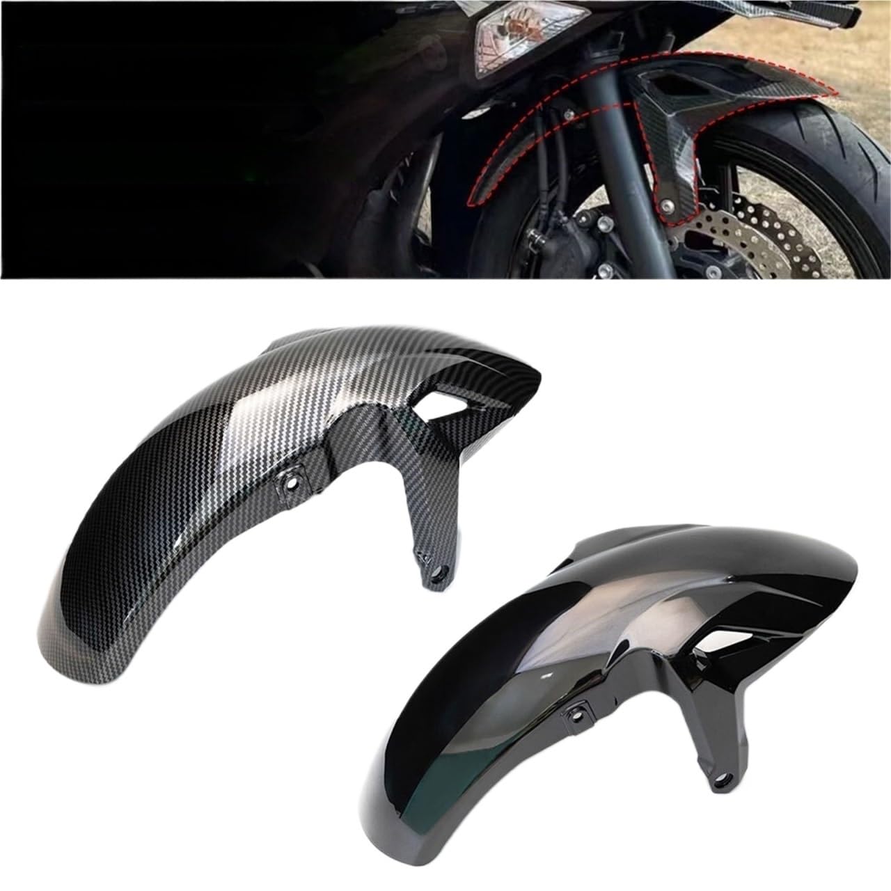 Dla Z 650 Ninja650 2017-2025 2018 2024 Motocykl Błotnik Przedniego Koła Osłona Rozbryzgowa Fairing błotnik przedniego koła(Gloss Black)